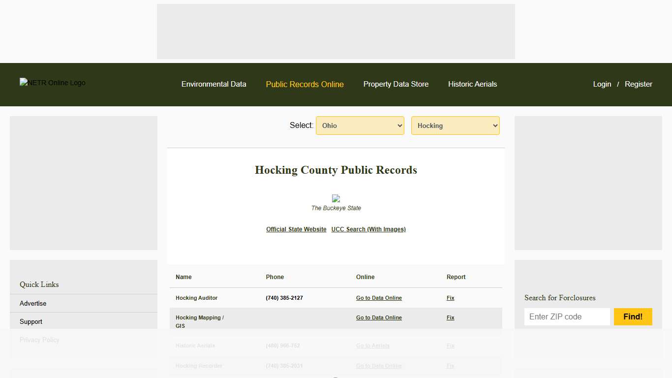 NETR Online • Hocking • Hocking Public Records, Search Hocking Records, Hocking Property Tax, Ohio Property Search, Ohio Assessor